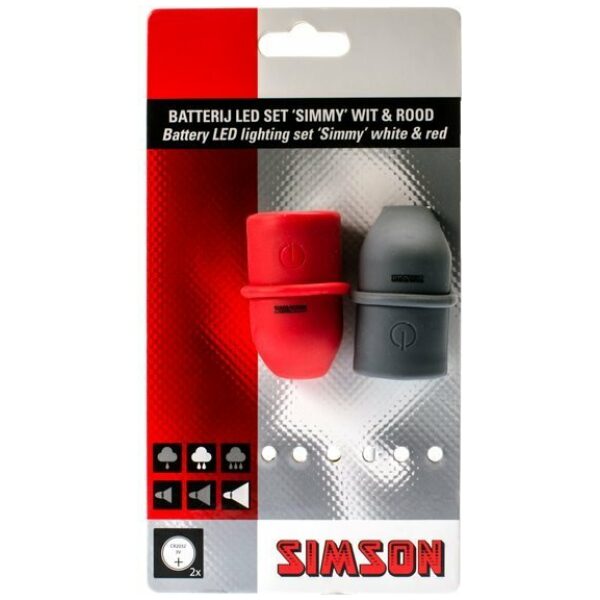 Simson 022010 Simmy 3 LED verlichtingsset batterij Zwart - Afbeelding 2